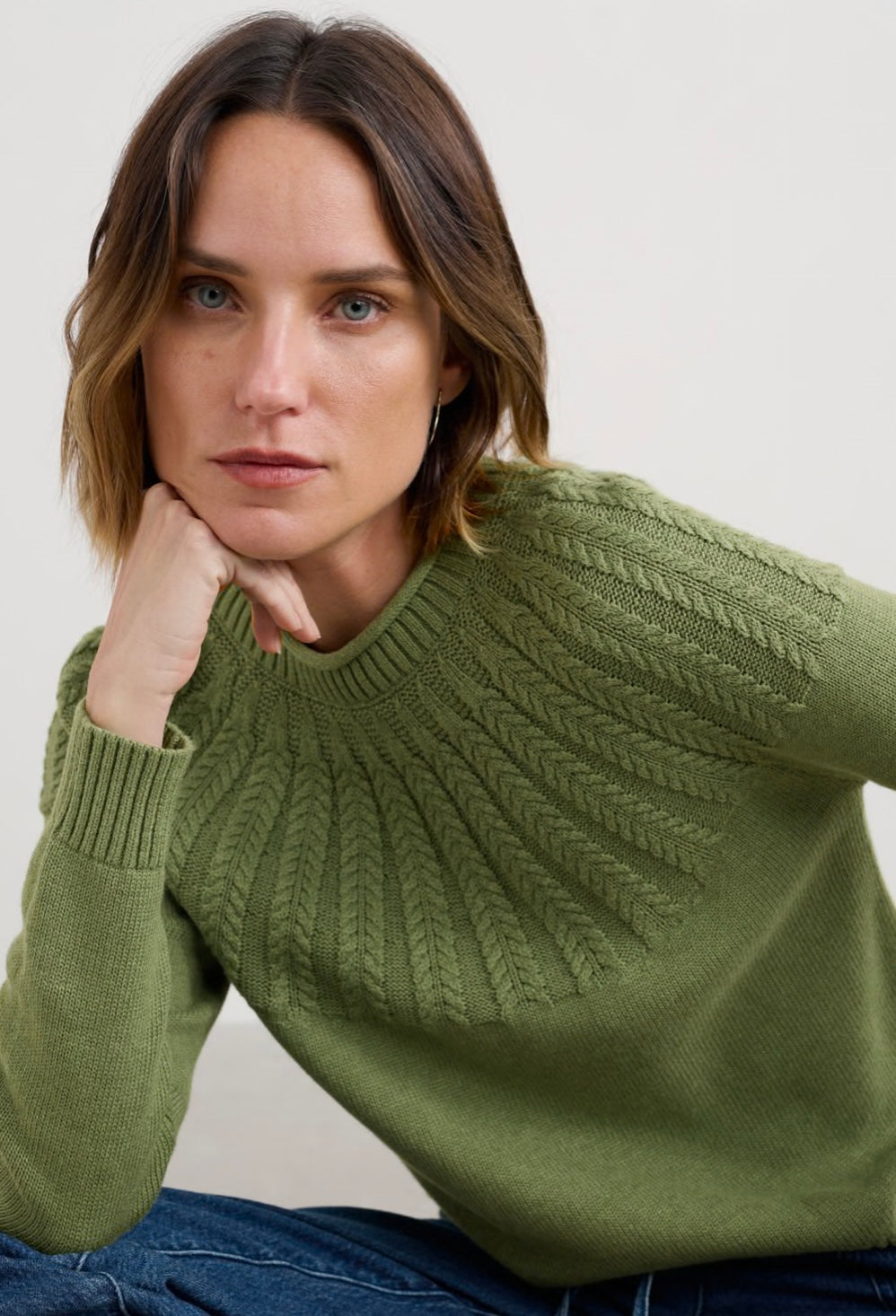 Seasalt Stone Chat Jumper Moss