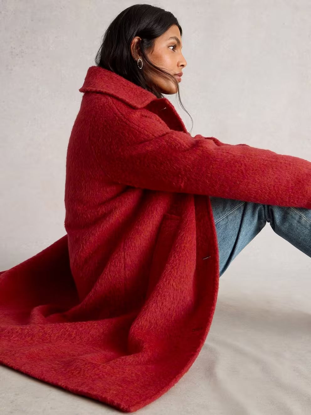 White Stuff Kelsey Wool Blend Coat