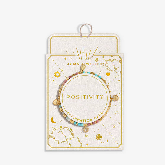 Joma Jewellery Affirmation Card ‘Positivity’ Bracelet