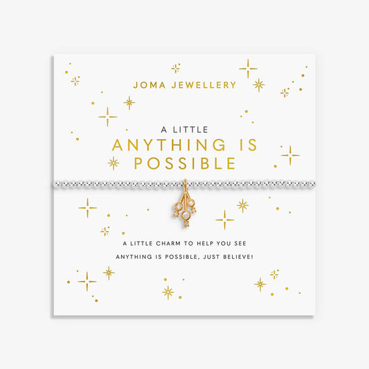 Joma Jewellery A Little 'Anything Is Possible' Bracelet In Silver and Gold Plating