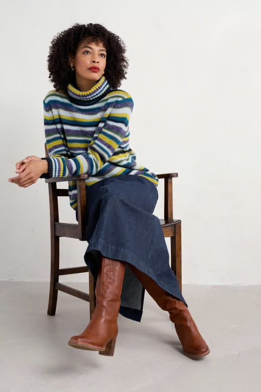 Braque Lambswool Blend Roll Neck Jumper