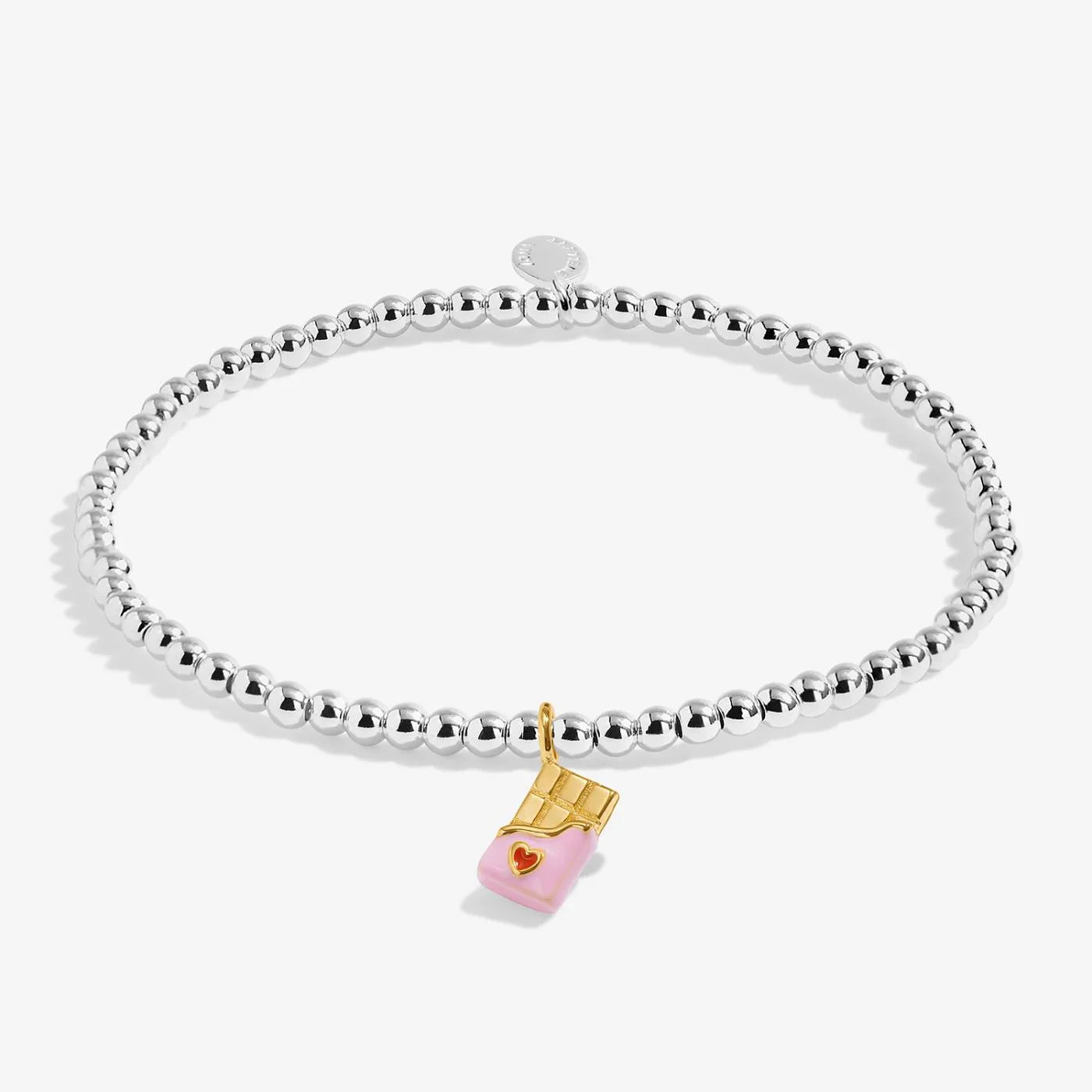 Joma Jewellery A Little Vibes 'Sweet Like Chocolate' Bracelet In Silver Plating