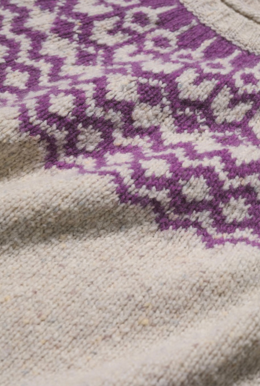 Seasalt Port Kinnis Jumper Merino - Wag Tail Aran Spring Heather