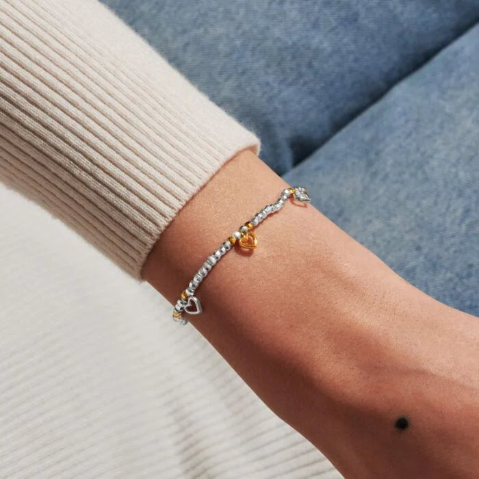 Joma Jewellery Sparkle Confetti A little ‘Lovely Daughter’ Silver & Gold Plated Bracelet