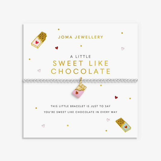 Joma Jewellery A Little Vibes 'Sweet Like Chocolate' Bracelet In Silver Plating