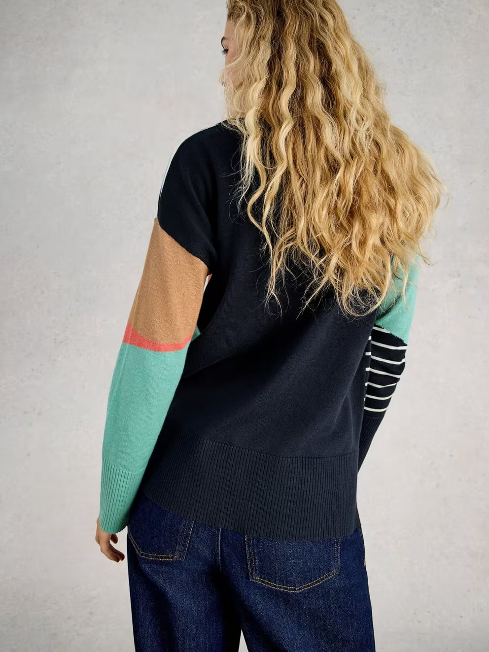 White Stuff Olive Print Jumper