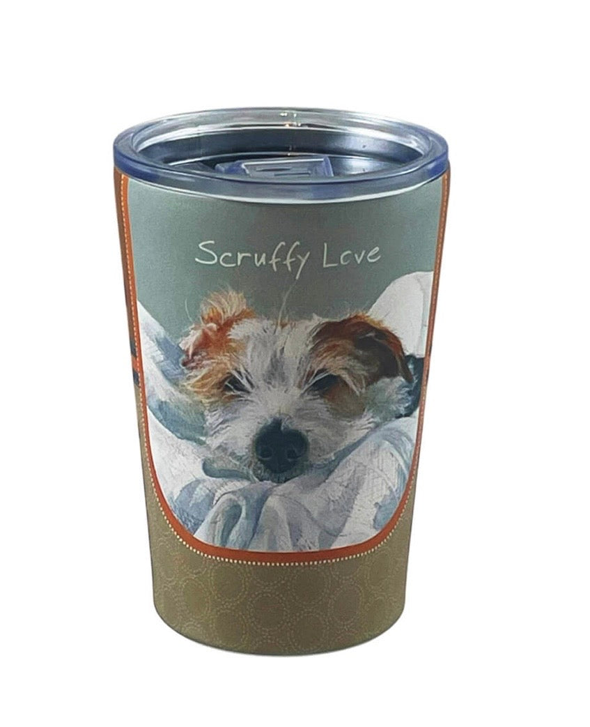Little Dog Laughed Jack Russell Scruffy Love Travel Cup