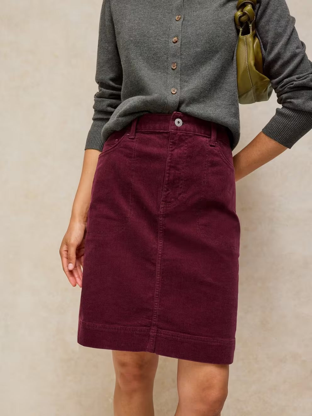 White Stuff Tia Cord Skirt