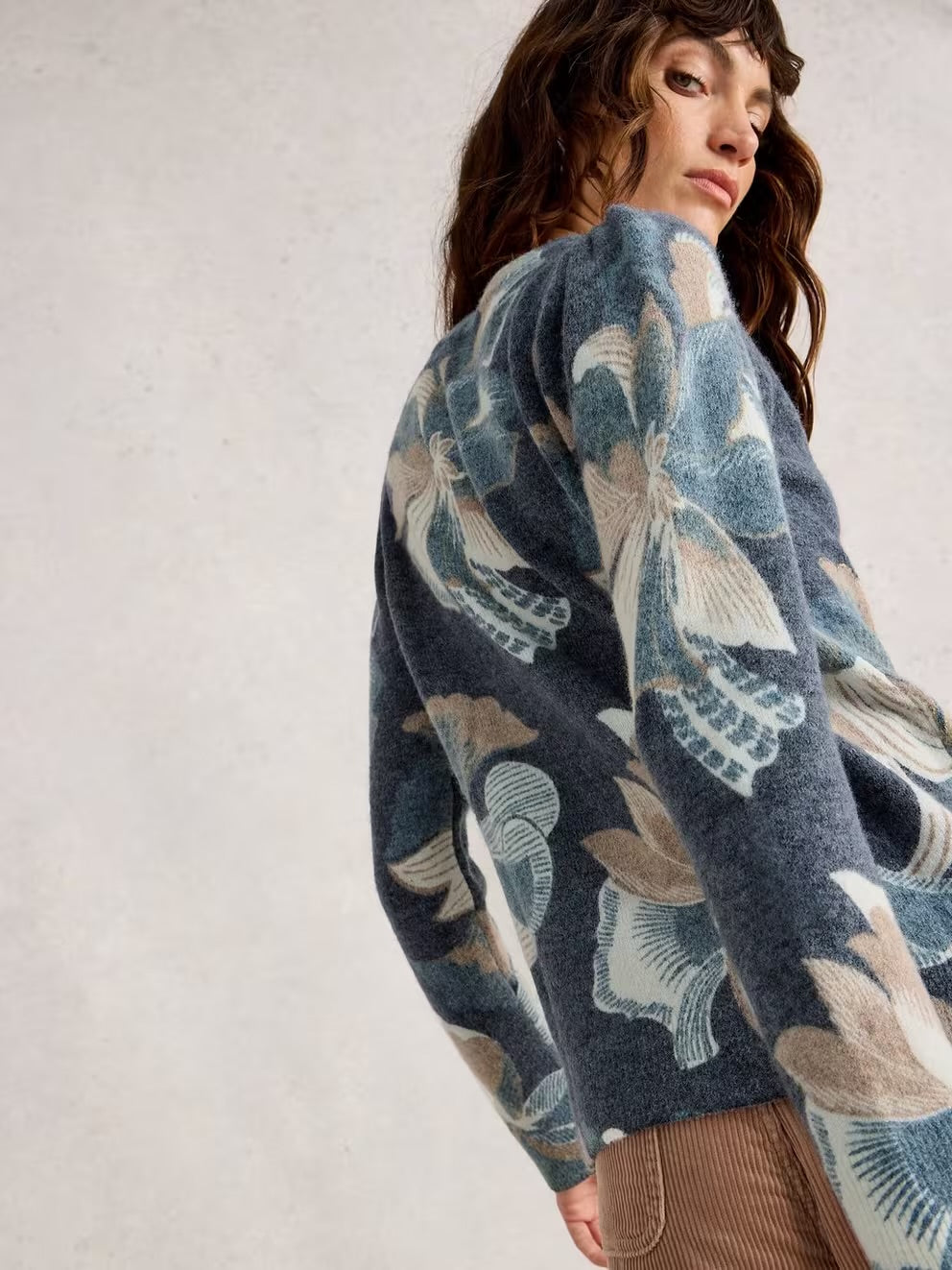 White Stuff Jodie Printed Foil Jumper