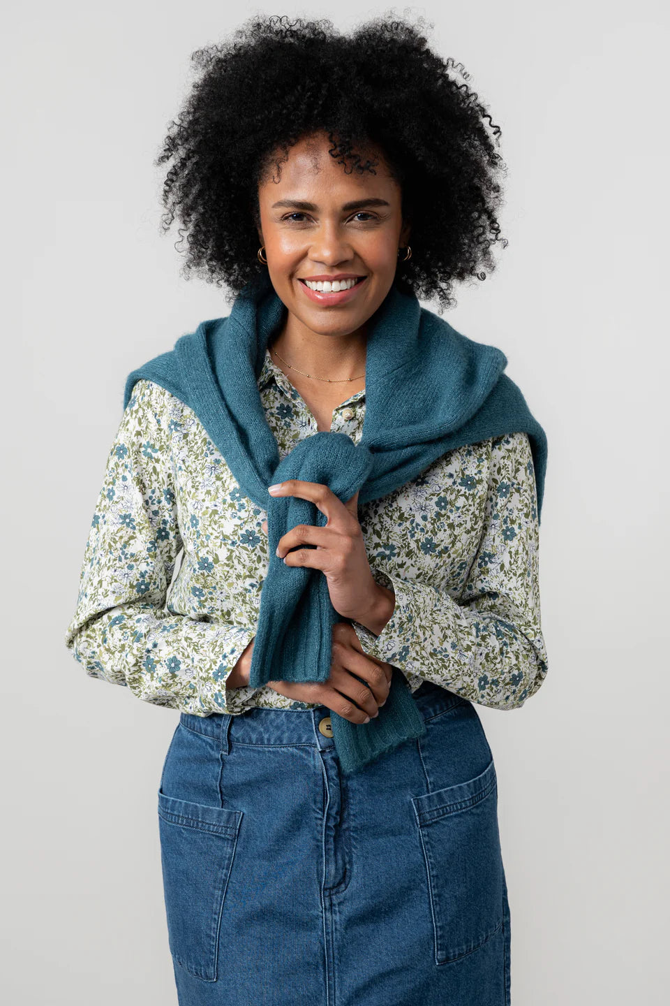 Lily & Me Woodchester V-Neck Boxy Knit Jumper