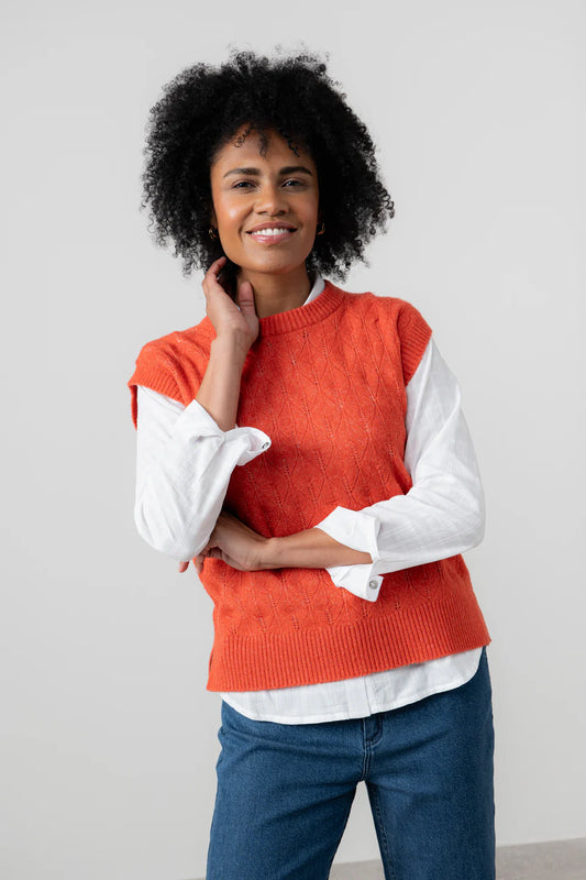Lily & Me Wallace Pointelle Knit Tank