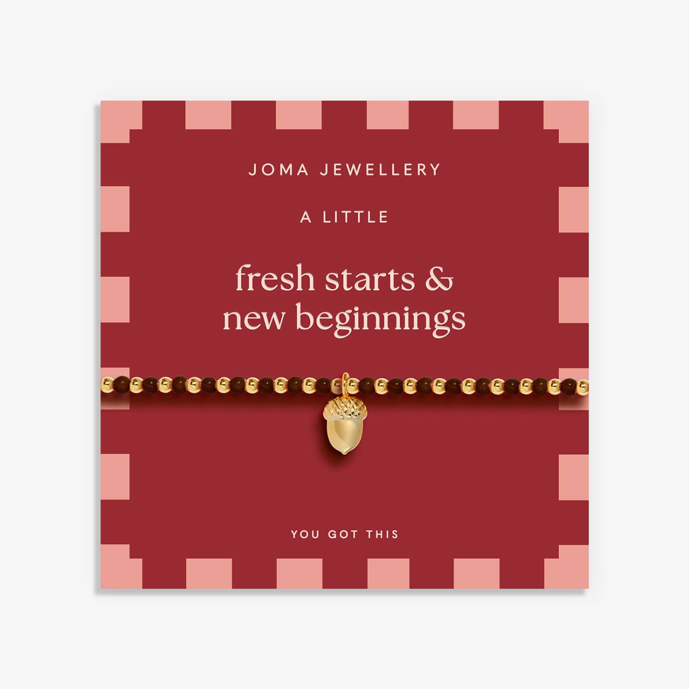 Joma Jewellery Autumn's Calling A Little 'Fresh starts & New Beginnings' Bracelet In Gold Plating