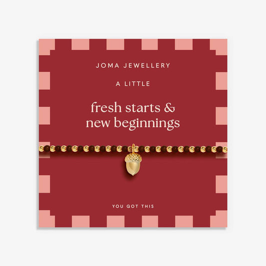 Joma Jewellery Autumn's Calling A Little 'Fresh starts & New Beginnings' Bracelet In Gold Plating