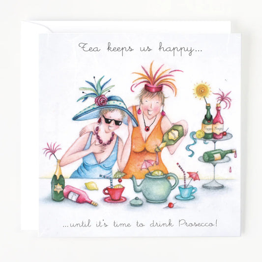 Berni Parker Designs Tea Keeps Us Happy Card