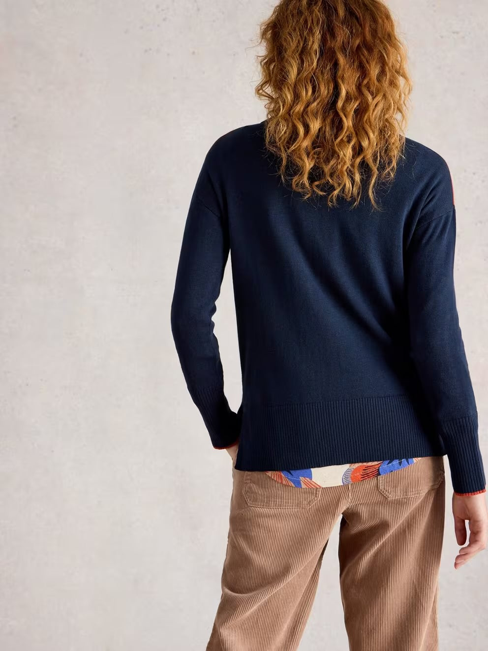 White Stuff Olive Floral Crew Neck Jumper