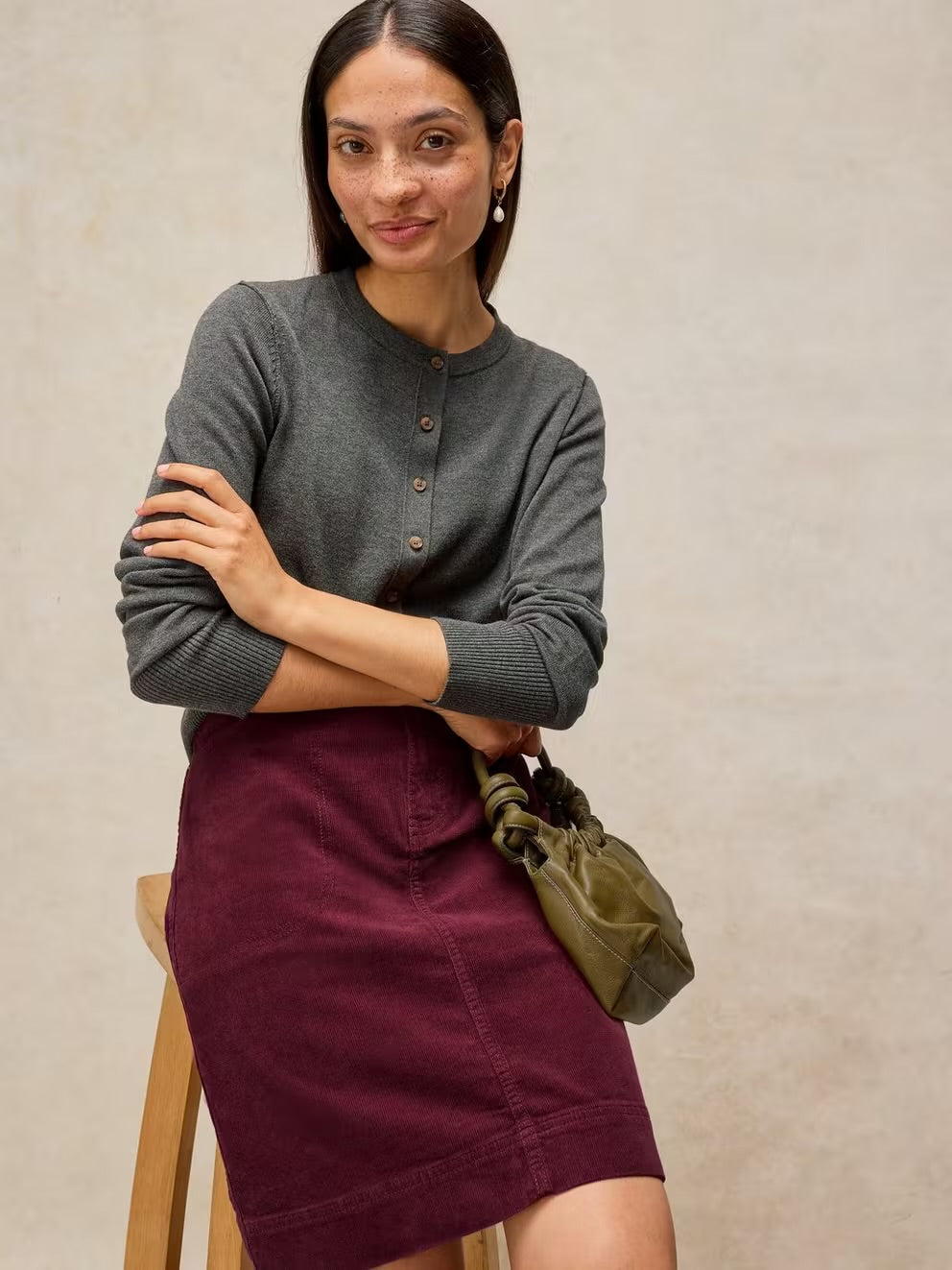 White Stuff Tia Cord Skirt