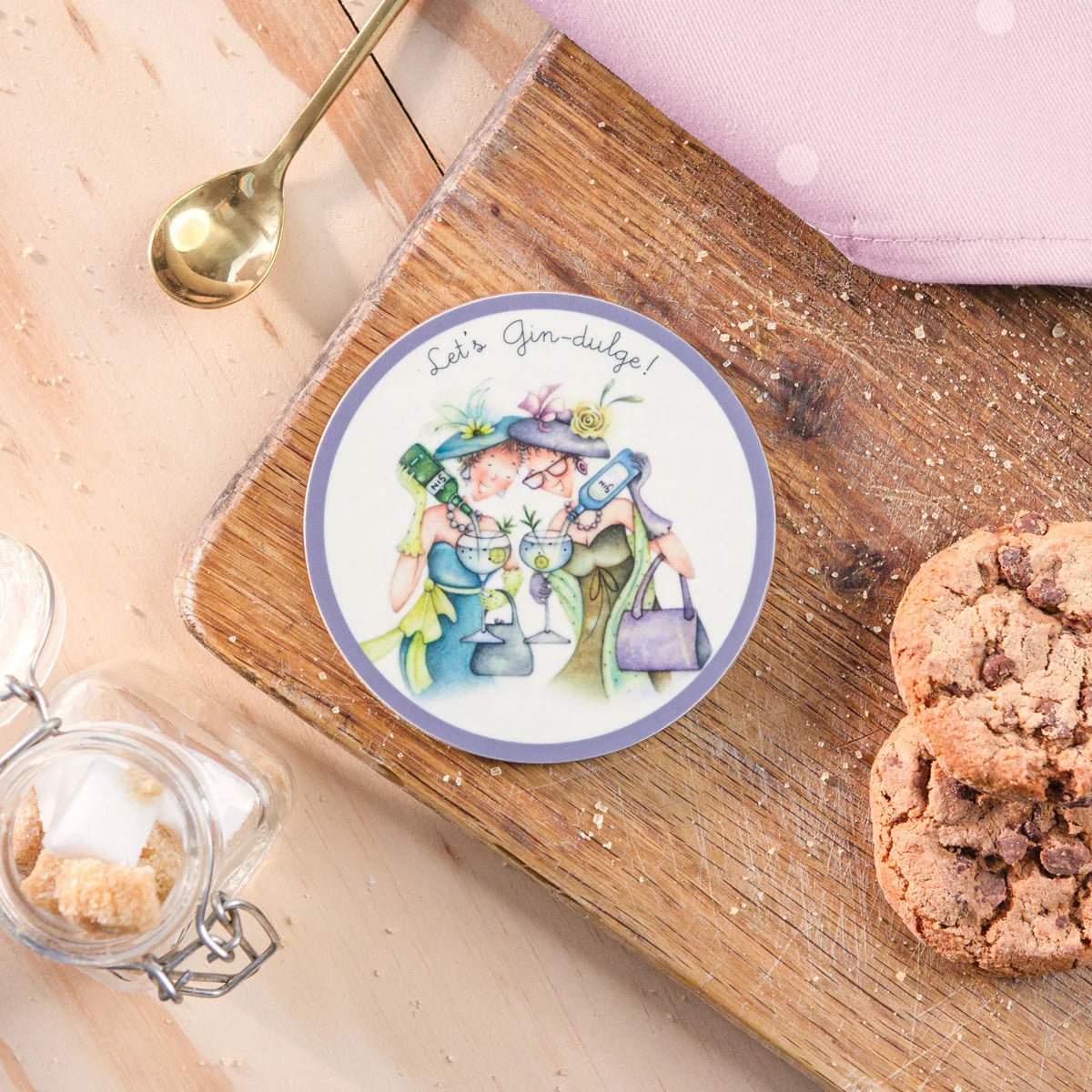 Berni Parker Coaster Let's Gin-dulge