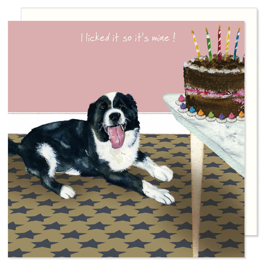 Little Dog Laughed Border Collie “Licked It” Card