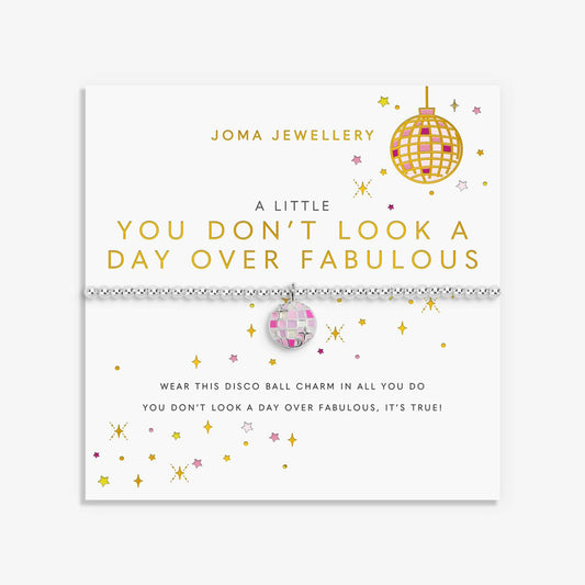 Joma Jewellery A Little Vibes 'You Don't Look A Day Over Fabulous' Bracelet In Silver Plating