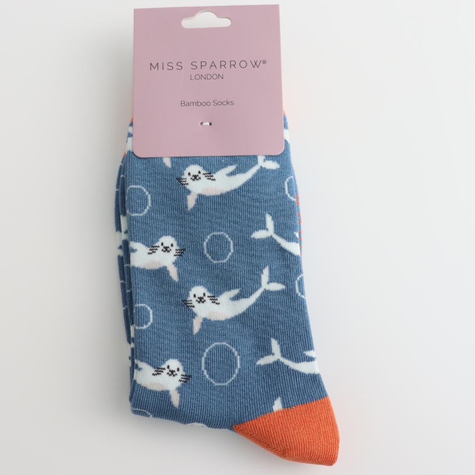 Miss Sparrow Seal Socks Denim
