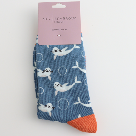 Miss Sparrow Seal Socks Denim