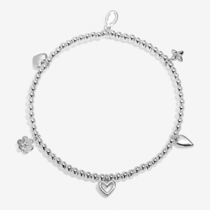 Joma Jewellery Life’s A Charm ‘With Love’ Bracelet Silver Plated