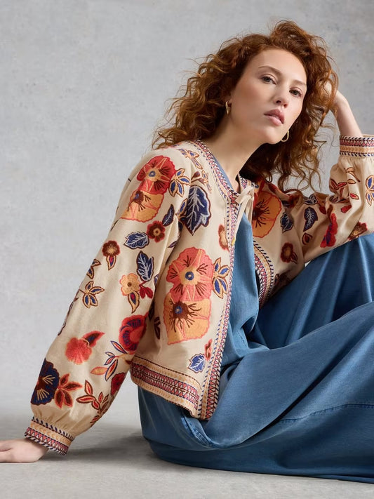 White Stuff Jodie Embroidered Jacket