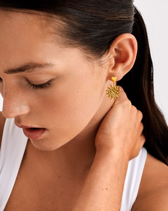 Katie Loxton Solesi Sun Waterproof Gold Earrings