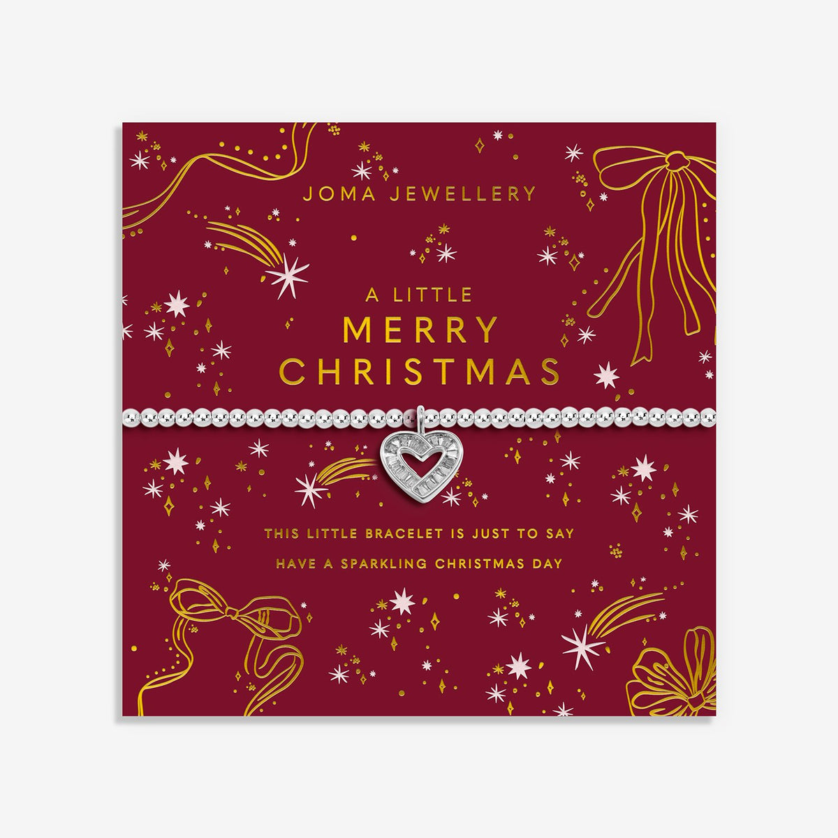Joma Christmas A Little 'Merry Christmas' Bracelet In Silver Plating