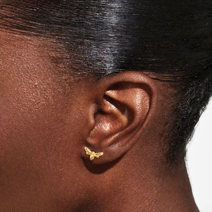 Joma Jewellery Moments To Shine ‘Bee Happy’ Gold Stud Earrings