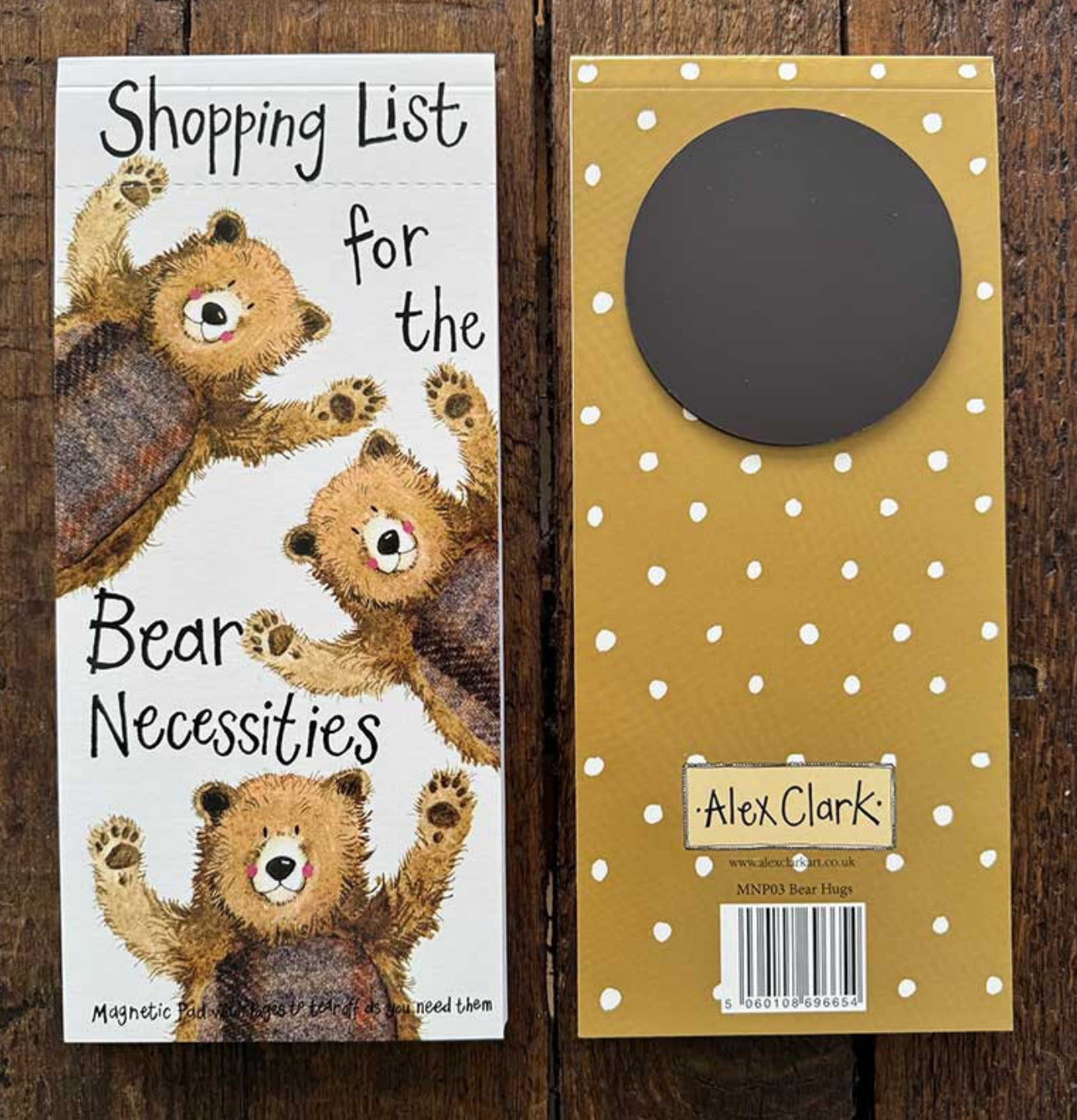 Alex Clark Bear Hugs Magnetic To Do List