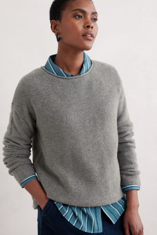 Seasalt Fruity Jumper Oyster Grey