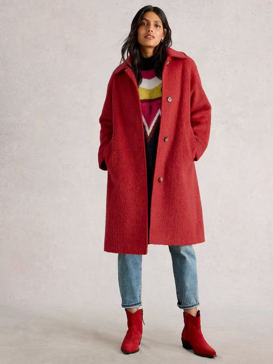 White Stuff Kelsey Wool Blend Coat