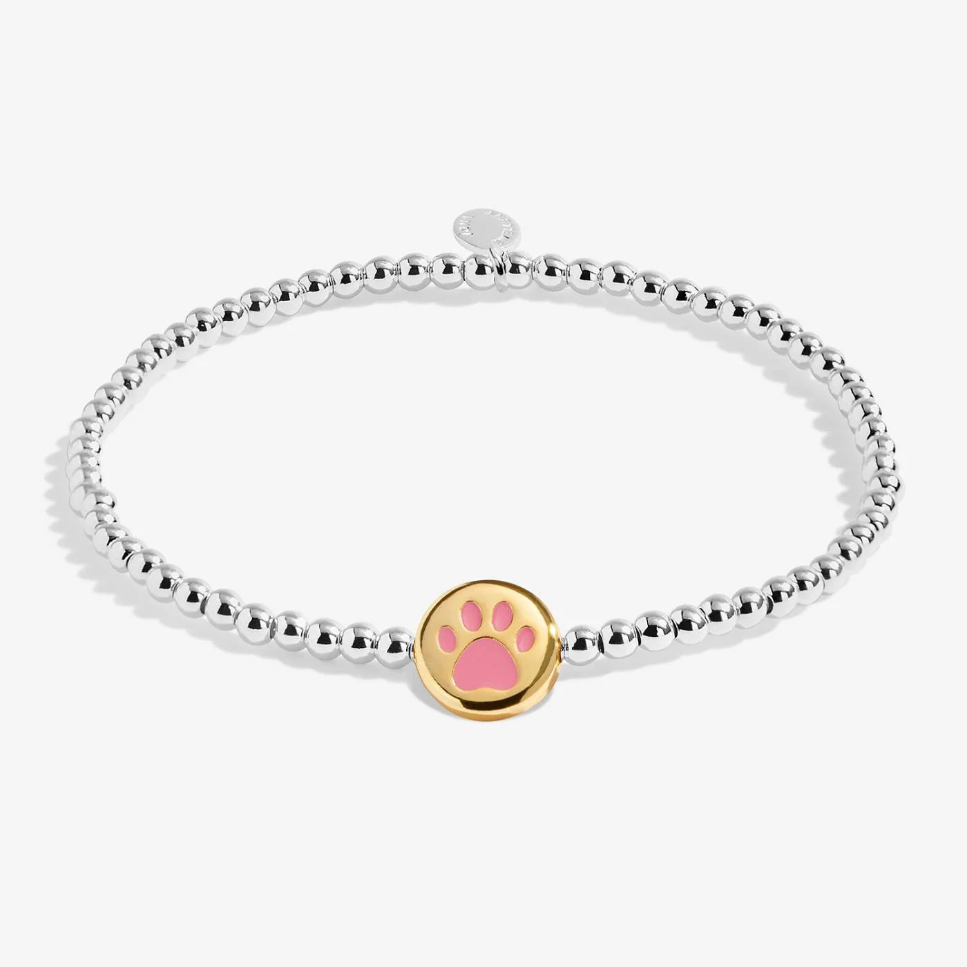 Joma Jewellery A Little 'A Little 'Pawsitive Vibes' Bracelet In Silver and Gold Plating