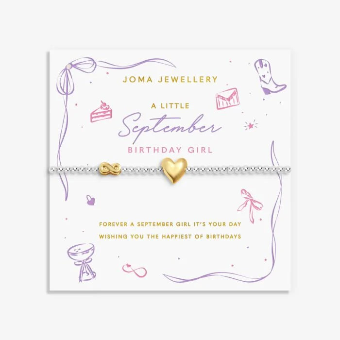Joma Jewellery Birth Month A Little 'September' Bracelet in Silver and Gold Plating