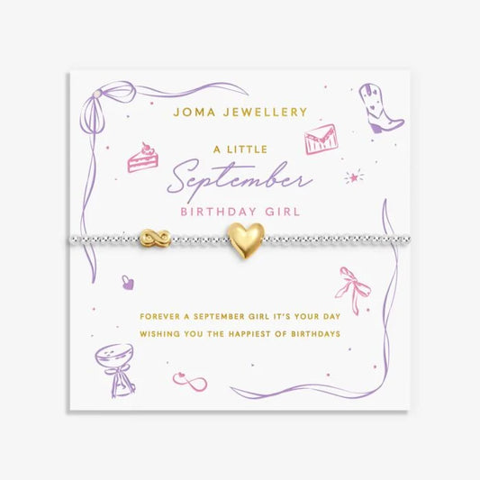 Joma Jewellery Birth Month A Little 'September' Bracelet in Silver and Gold Plating