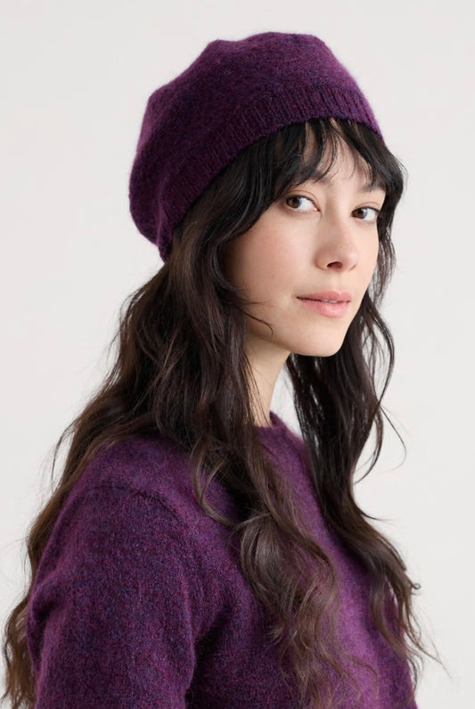 Seasalt Needle Tip Beret in Grape