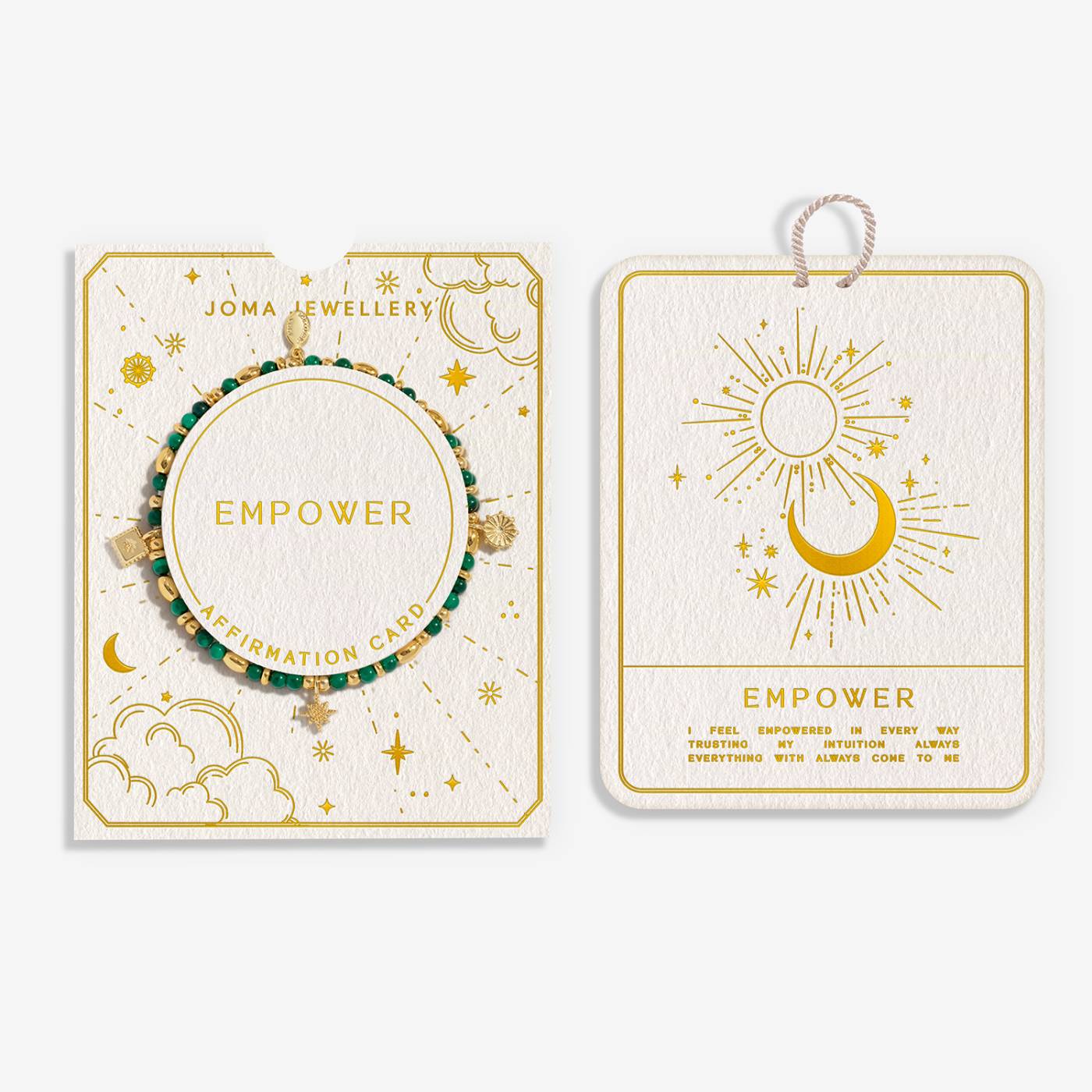 Joma Jewellery Affirmation Card ‘Empower’ Bracelet