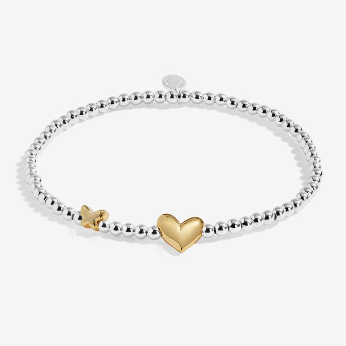 Joma Jewellery Birth Month A Little 'April' Bracelet in Silver and Gold Plating