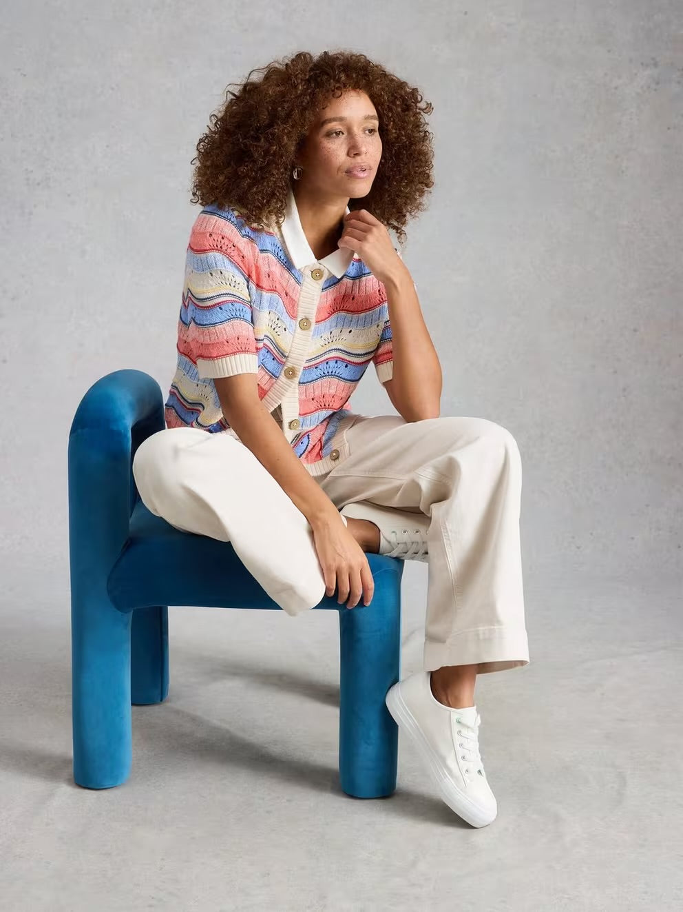 White Stuff Isabella Wavy Cardigan