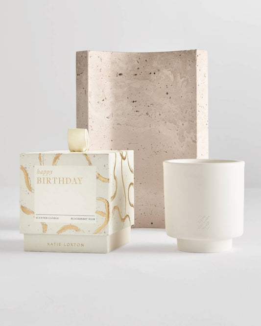Katie Loxton Ceramic Sentiment Candle ‘Happy Birthday’