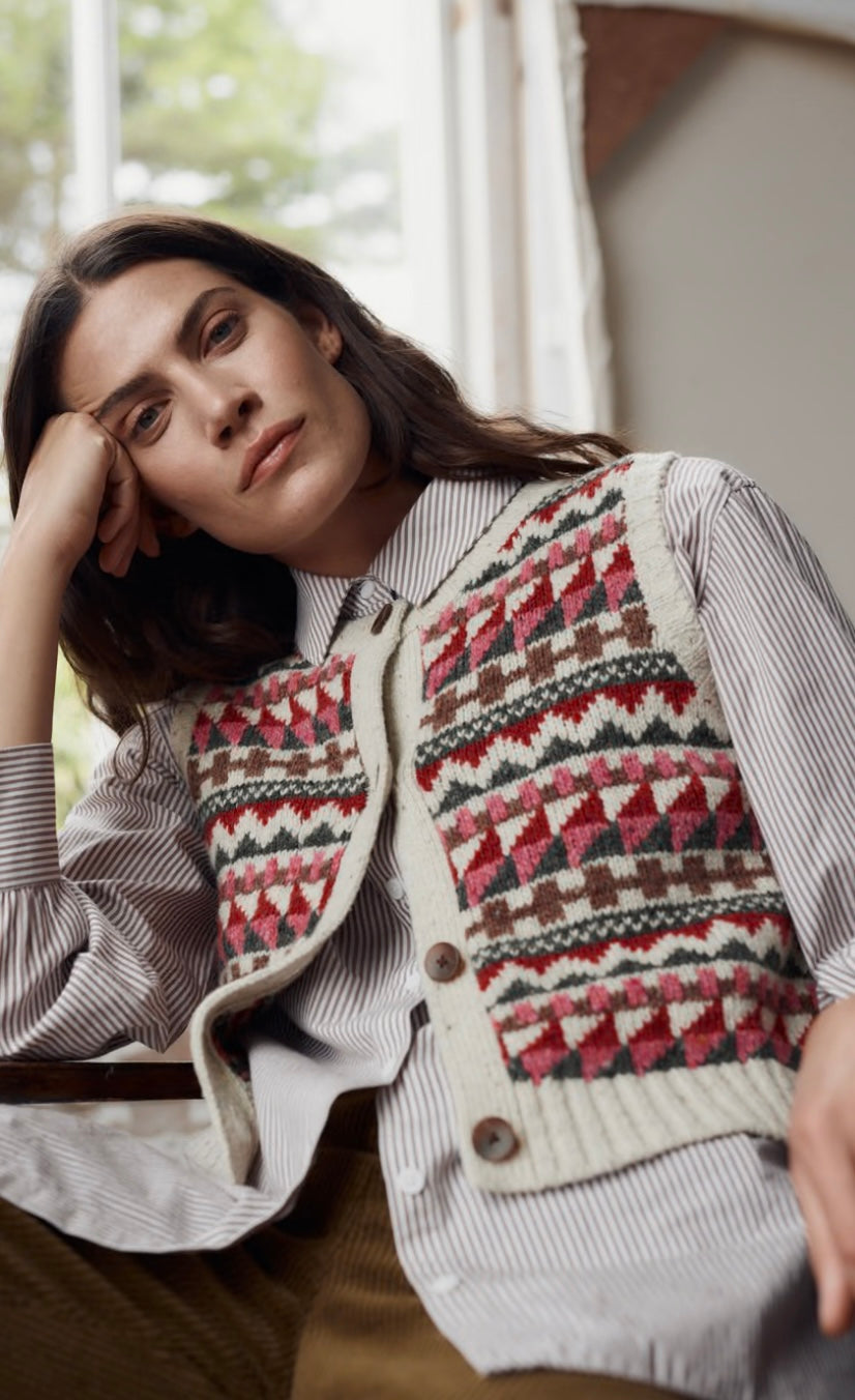 Seasalt Dawson Pick Vest Fairisle