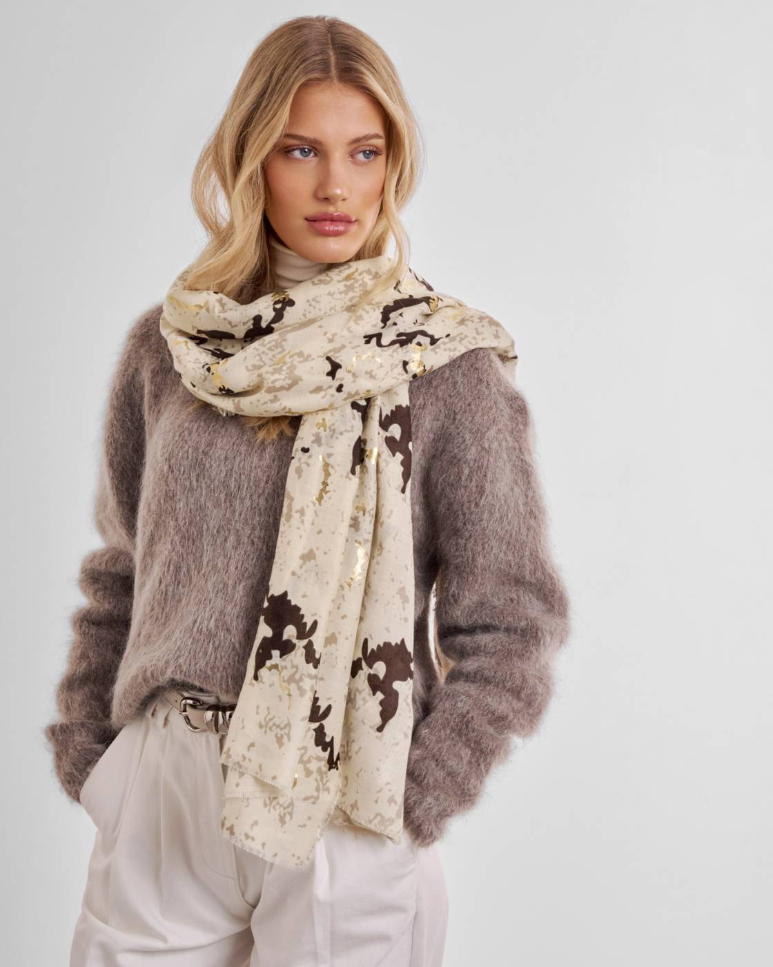 Katie Loxton Printed Foil Scarf