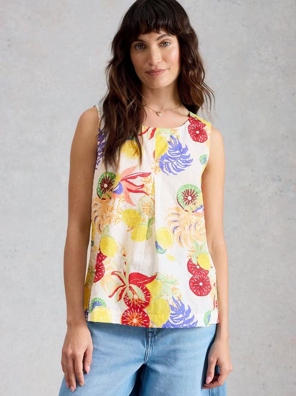 White Stuff Paradise Organic Cotton Vest