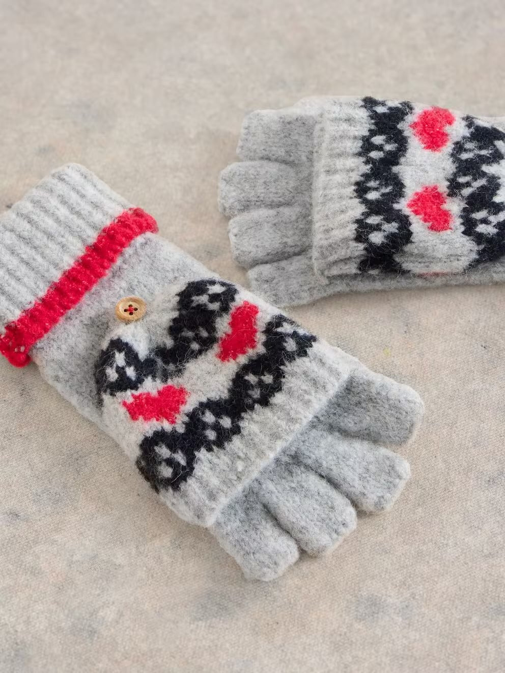 White Stuff Fairisle Flip Mitt
