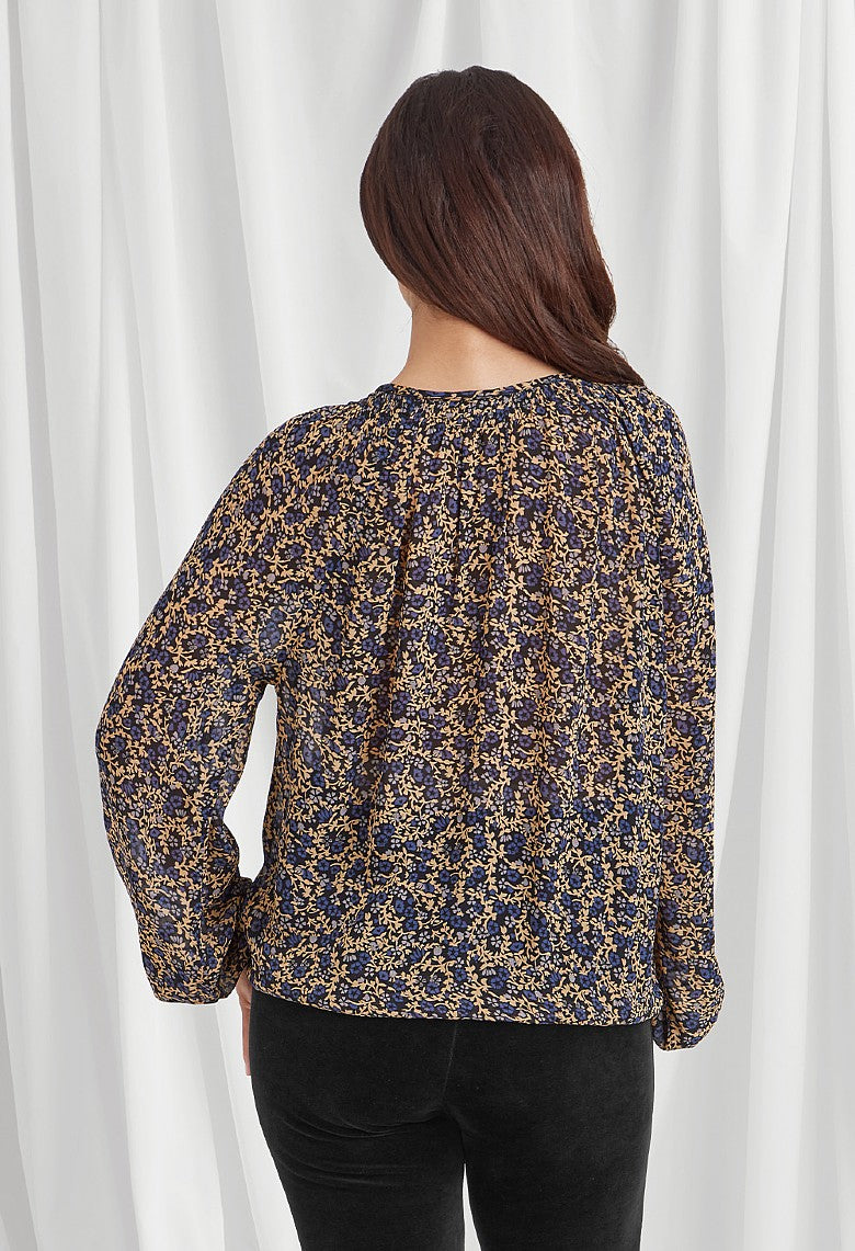 Adini Dasha Top Mini Clematis Print