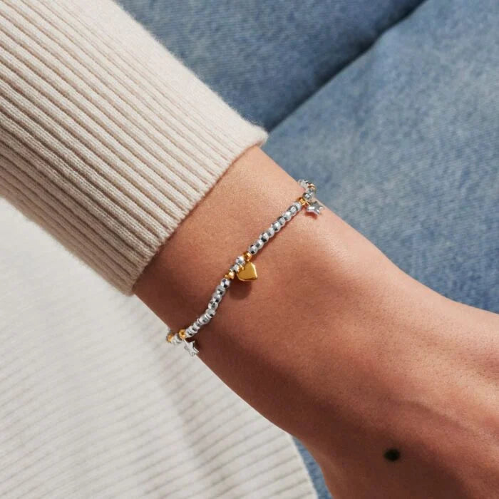 Joma Jewellery Sparkle Confetti A little ‘Happy Birthday’ Silver & Gold Plated Bracelet