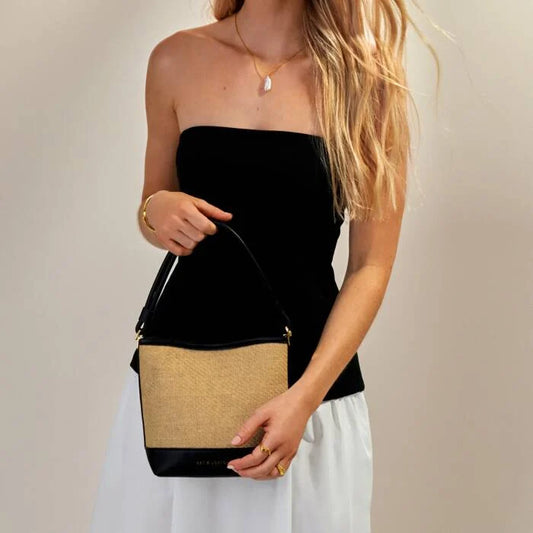 Katie Loxton Riviera Raffia Bucket Bag
