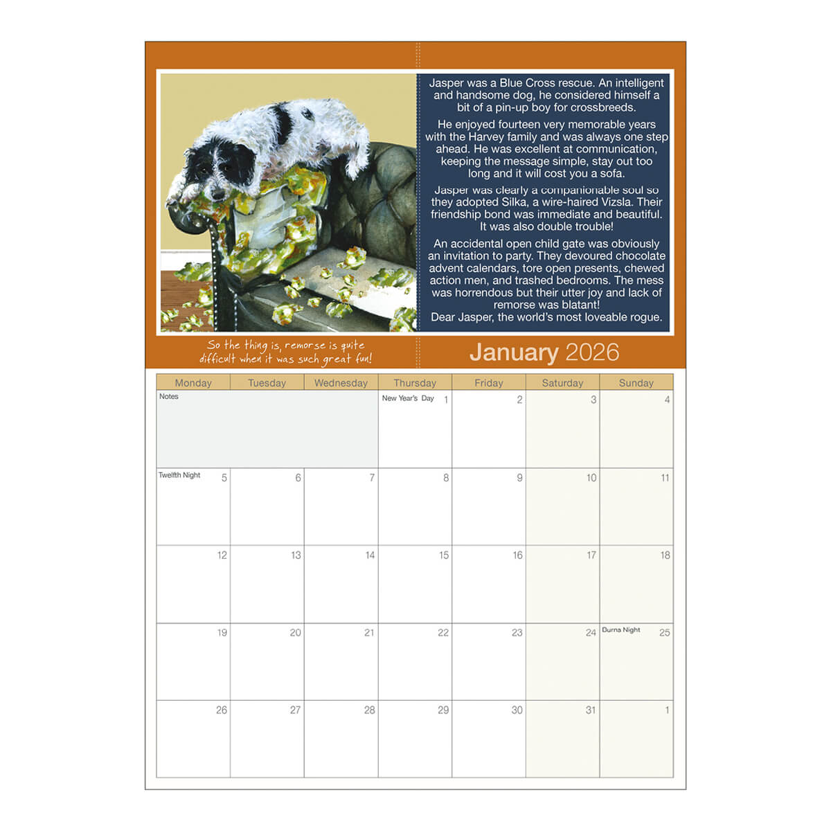 2026 Scruffy Mutt’s Dog Calendar
