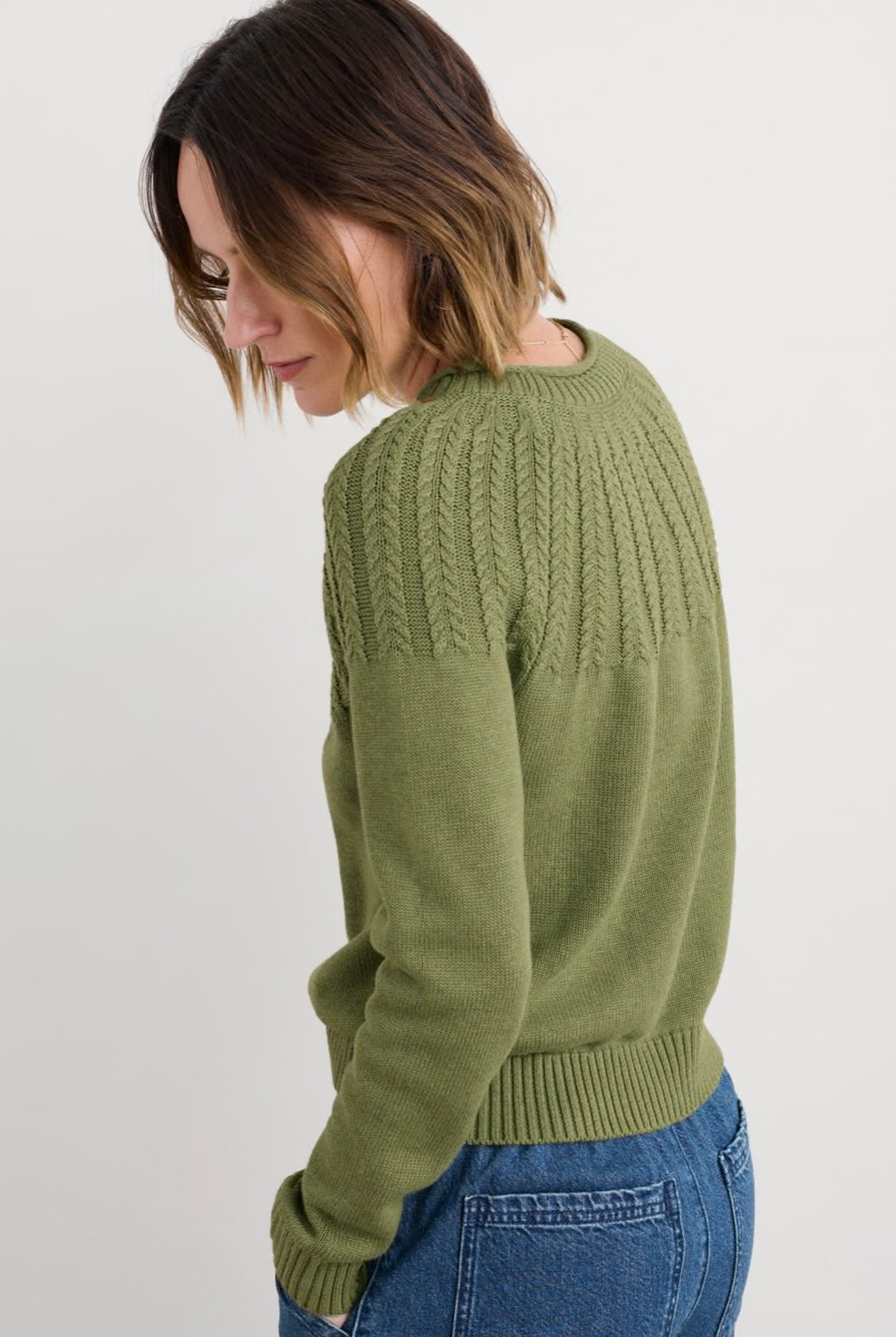 Seasalt Stone Chat Jumper Moss
